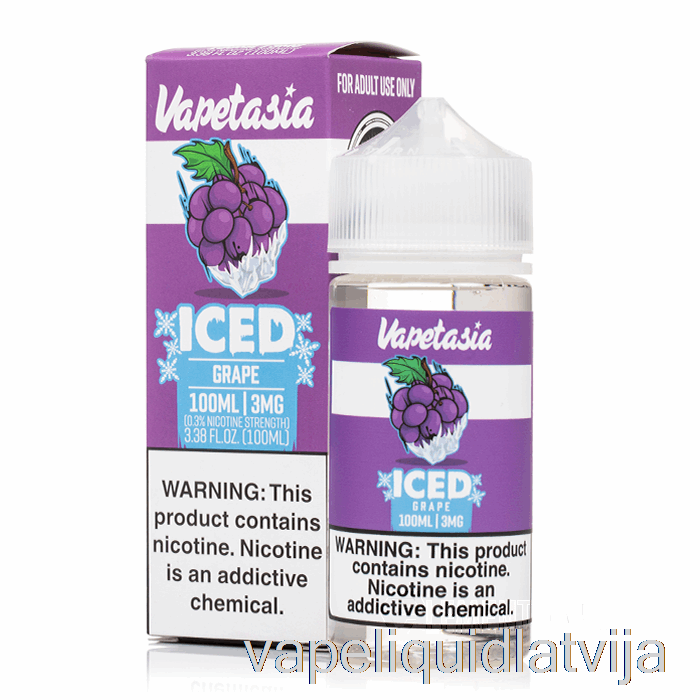 Ledus Vīnoga - Vapetāzija - 100ml 3mg Vape šķidrums